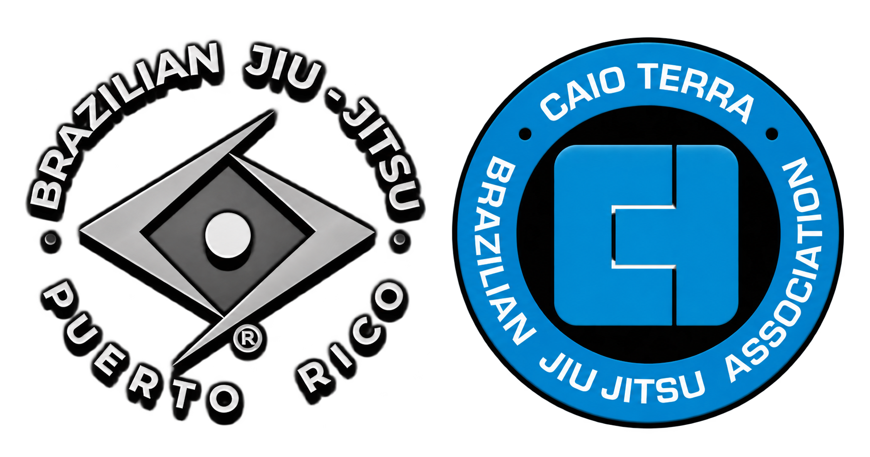 Logos de Brazilian Jiu-Jitsu Puerto Rico y Caio Terra Brazilian Jiu-Jitsu Association
